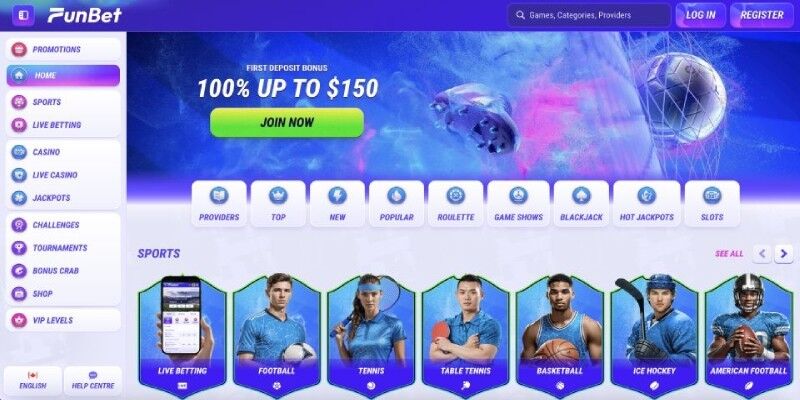 FunBet main page