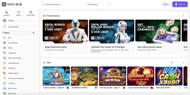 Weiss.bet main page