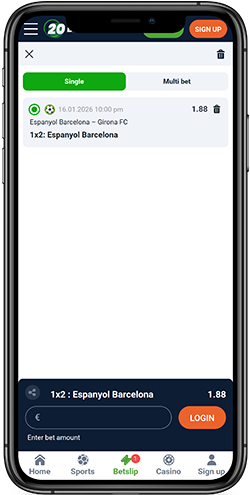 Mobile screenshot of the 20bet sport page 3