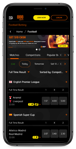 888sport screenshot of betting 1