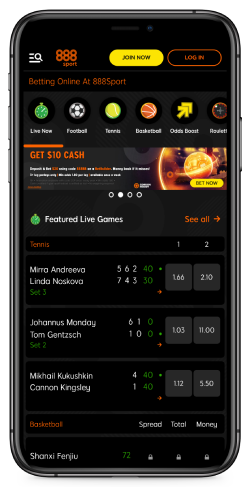 888sport main page screenshot