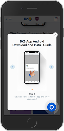 Mobile screenshot of the BK8 app page 2