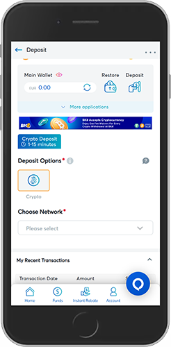 Mobile screenshot of the BK8 Payment methods page 1