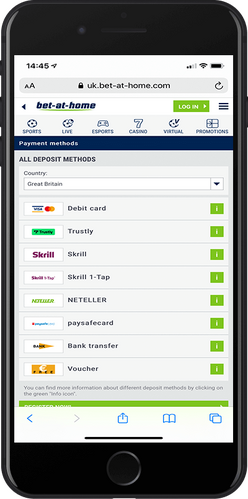 bet-at-home payment options