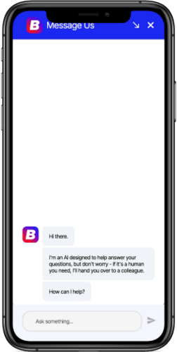 Screenshot of the Betfred live chat