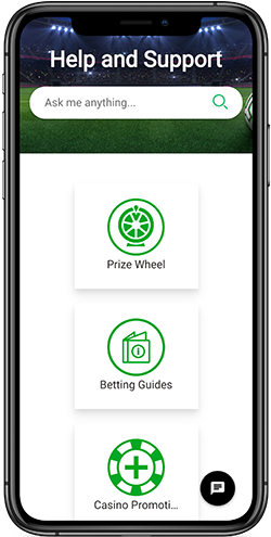 Mobile screenshot of the Betway support page