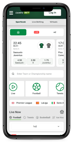 Mobile screenshot of the Campobet live page