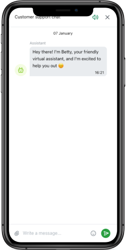 Mobile screenshot of the Helabet live chat page