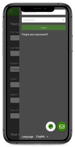 Mobile screenshot of the Lsbet login page