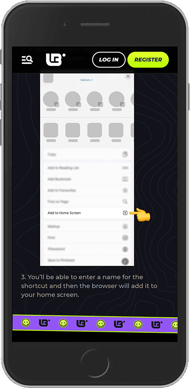 Mobile screenshot of the Lunubet iOS app 2