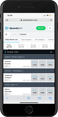 Speedybet mobile football betting