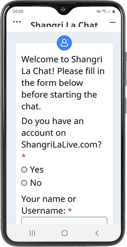 Shangri La live chat