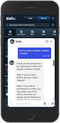 Mobile screenshot of the Six6s suport page
