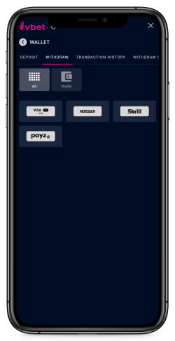 vbet withdrwal details