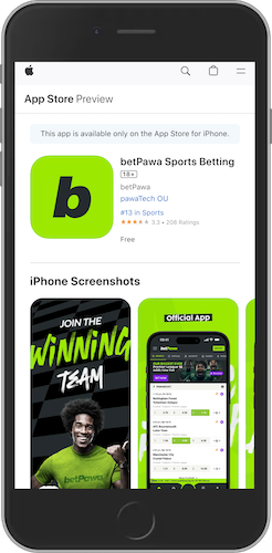 Mobile screenshot of betPawa in App Store
