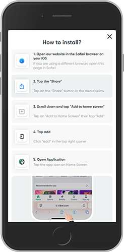 Mobile screenshot of the Ivibet mobile site
