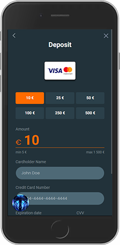 Mobile screenshot of the Ivibet payments page 2