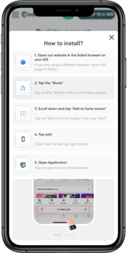Screenshot of the Ivibet How to Download page