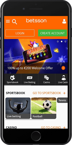 Betsson login button