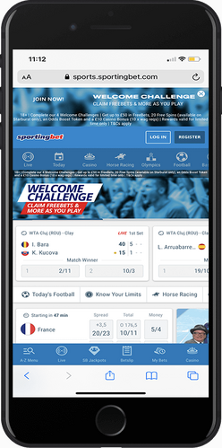 Sportingbet home page