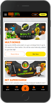 Mobile screenshot of the 888bet  promo page