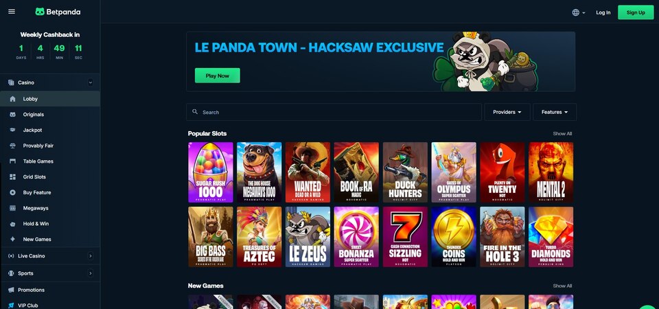Screenshot of the Betpanda.io promo page