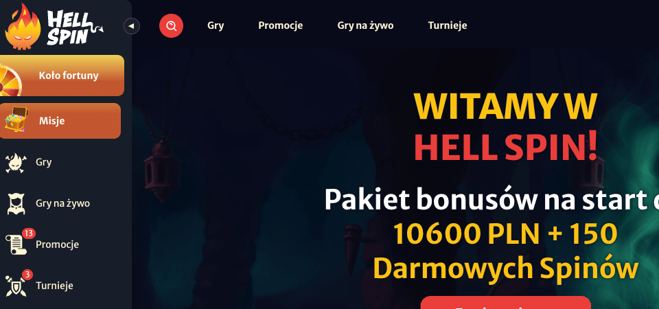 Hellspin casino page