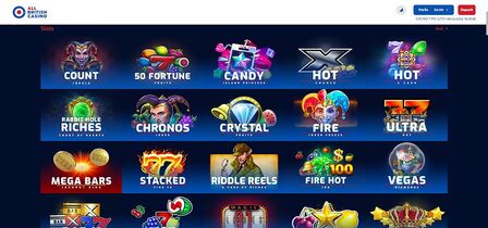 Screenshot of the All British Sports casino page