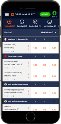 Dreambet sport page