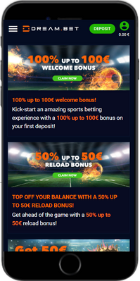 Dreambet promo page