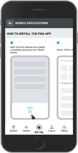 Screenshot of the Planbet app for iOS