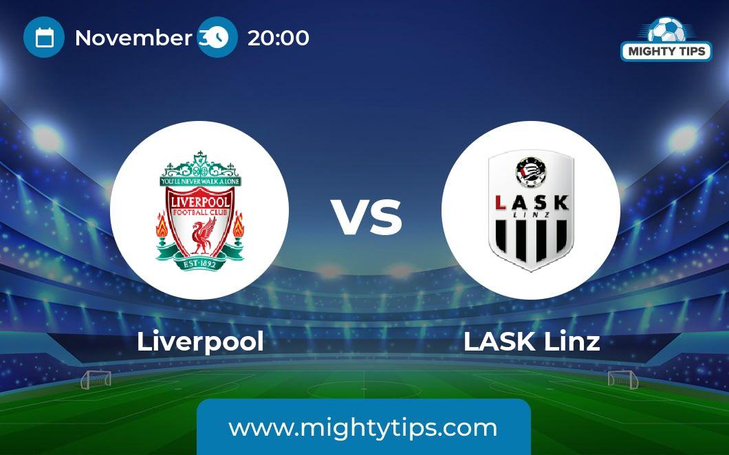 Liverpool vs LASK Prediction, Odds & Betting Tips 30.11.2023 Europa