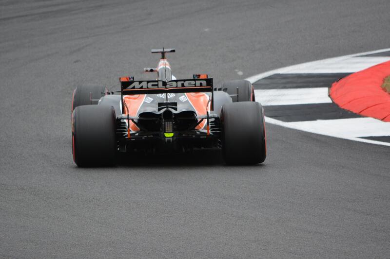 McLacren F1 bolid on the track