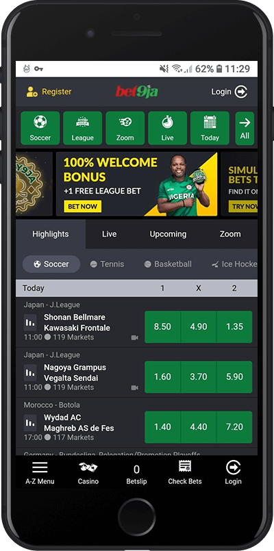 bet9ja login button