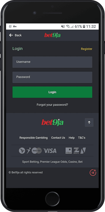 bet9ja login page