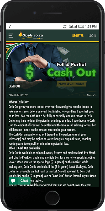 gbets cashout offer