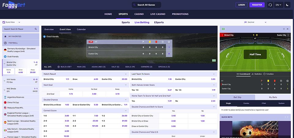 Foggybet Betting Markets: Short Guide
