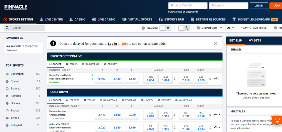 Pinnacle Betting Markets