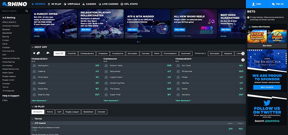 Rhino Betting Markets: Short guide