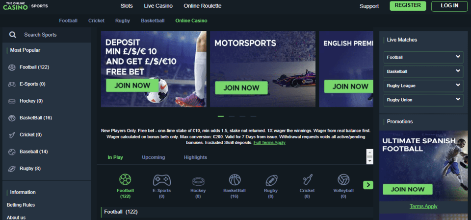 theonlinecasino sports