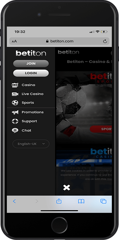 betiton login button