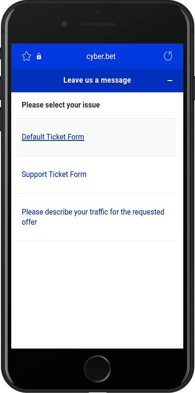 cyberbet support mobile