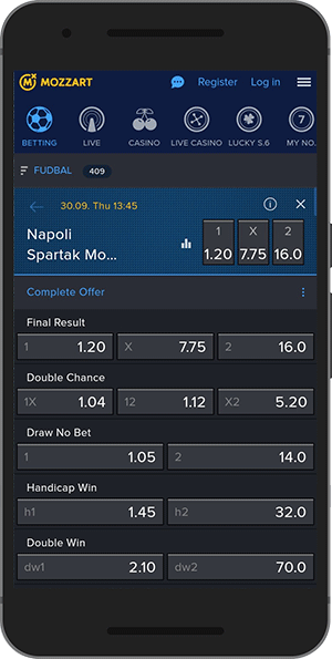 sport betting mozzart