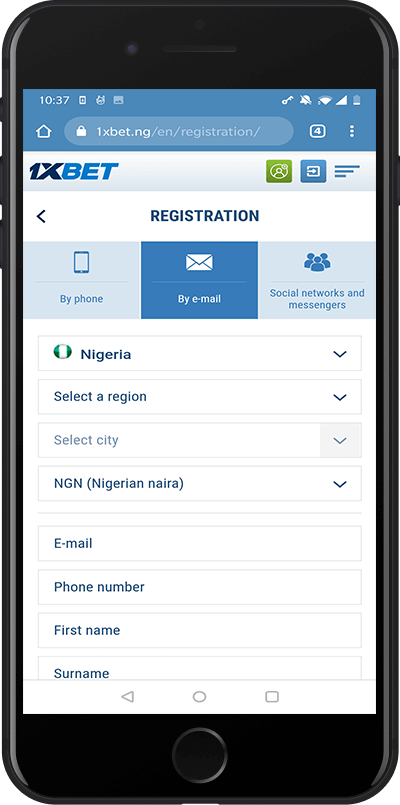 1xBet registration
