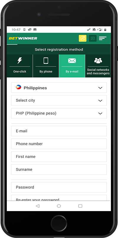 betwinner registration by email