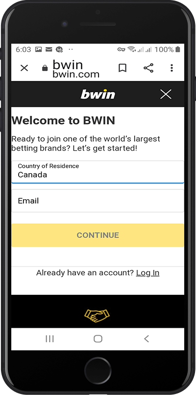 Bwin region choice