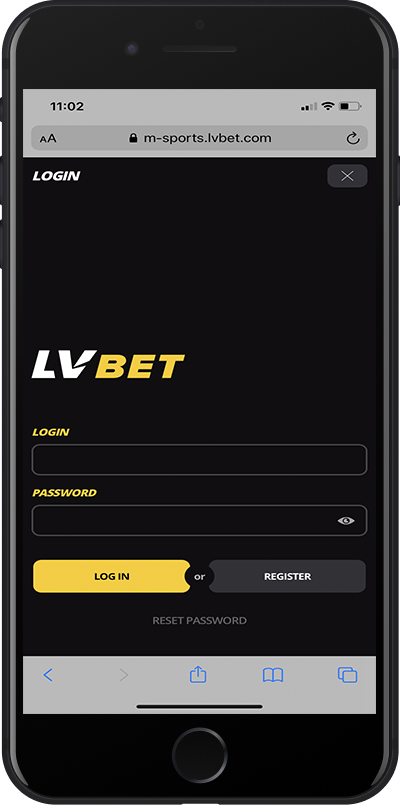 lvbet login page