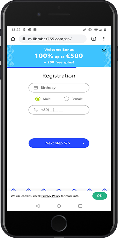 Librabet registration 4th step