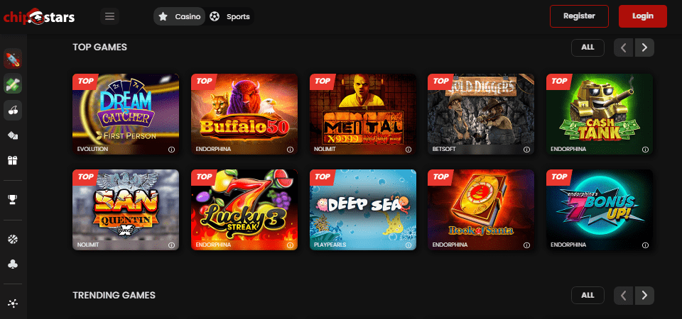 chipstars casino page