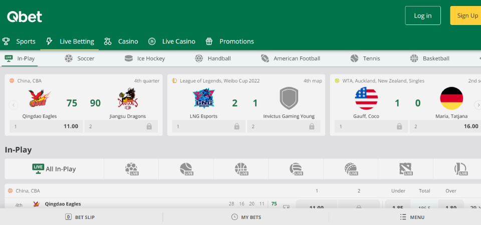 QBet LIVE Betting